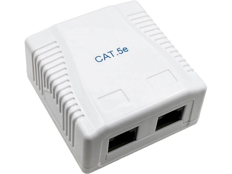 Surface-mounted socket UTP cat.5e 2xRJ45 ALANTEC
