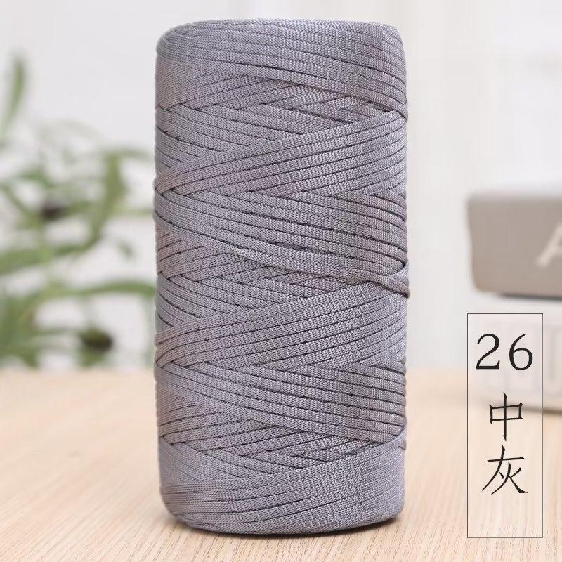 Mercerized Cotton And Linen Flat Belt Thread Light Body Ice Silk Crochet Hook Hat Wool Ball Handmade Diy Knitting Material Package
