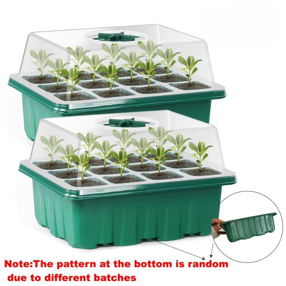 Heavy Duty Seed Starter Kit, Plant Tray with Humidity Dome and Base, Outdoor Friendly with Vent Hood & Drainage Holes