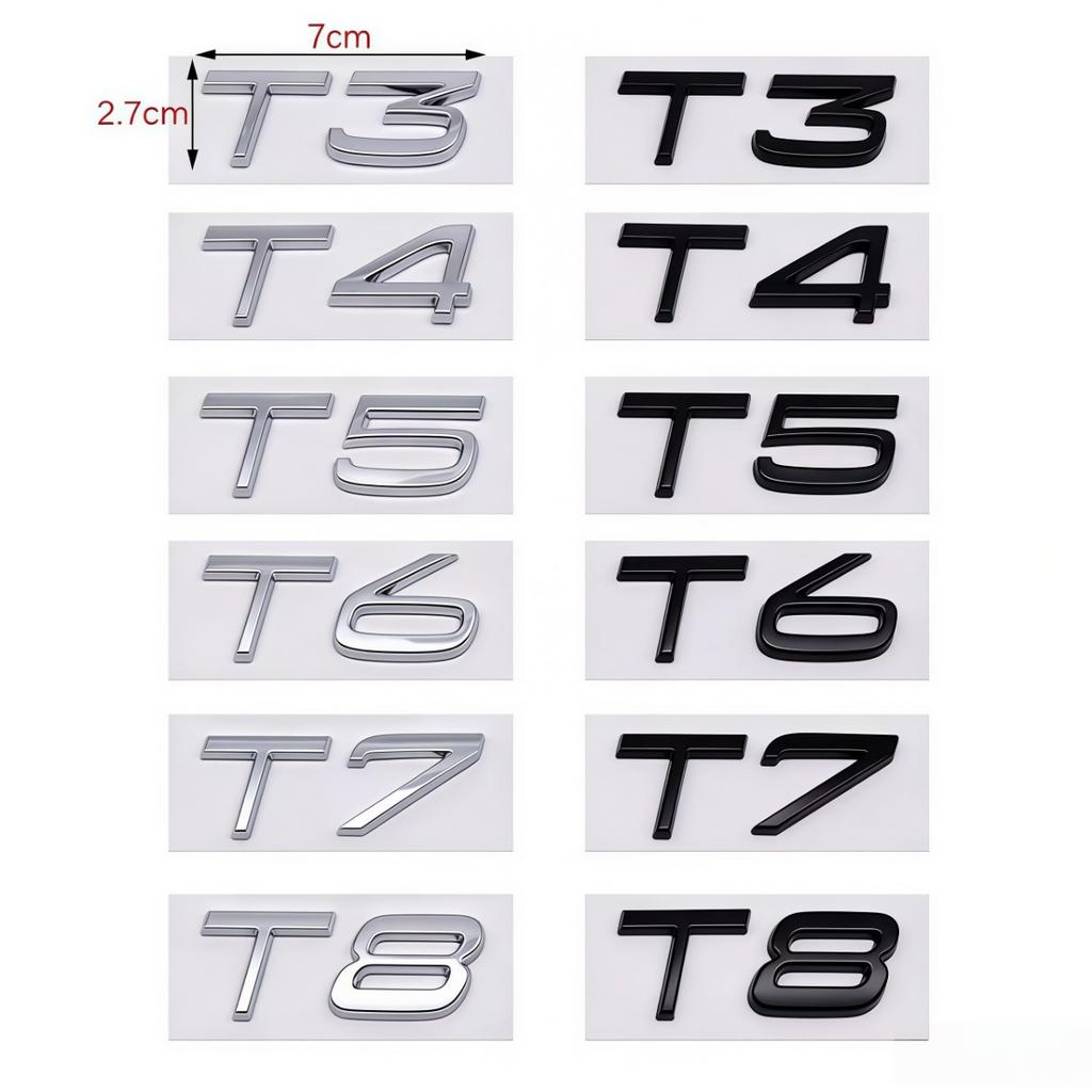 1PC 3D V40~V90 XC40~XC90 S60L S80L B2 T3 D4 Etc Logo Badge Sticker Rear Trunk Emblem Decal