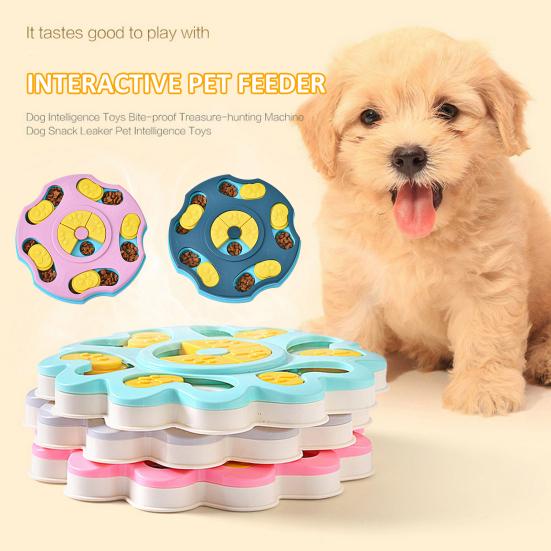 

Поднос для корма для домашних животных Прочный интерактивный кормушка-головоломка для кошек и собак, избавляющий от скуки, дозатор лакомств для домашних животных, товары для домашних животных