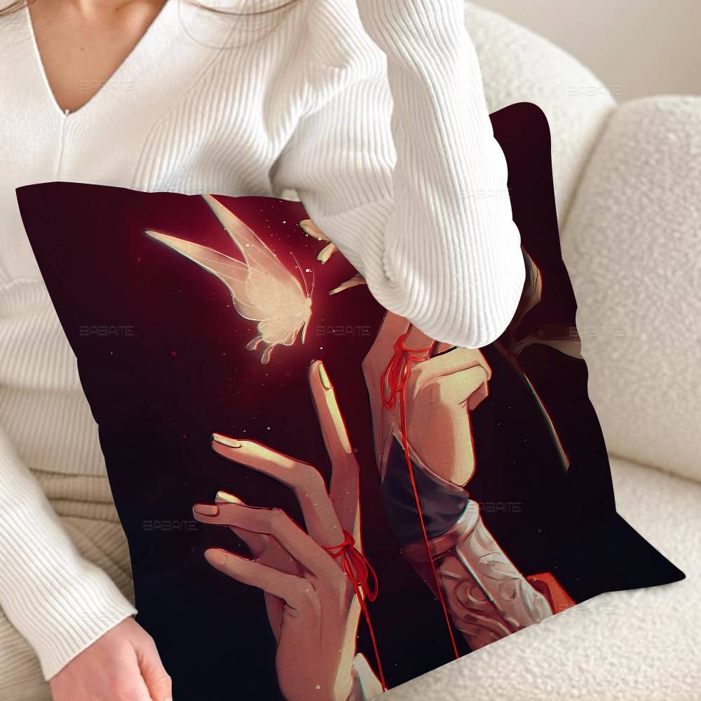 Heaven Officials Blessing Cushion Cover Inches Farmhouse Decor Home Throw Pillow Covers For Couch Decorations