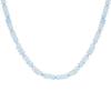 Natural Gemstone Aquamarine Beaded Necklace Women'S S925 Sterling Silver Colored Jewelry Collarbone Chain Earrings