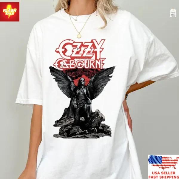 100% bavlna TOPY UNISEX TRIČKA PÁNSKÁ DÁMSKÁ Vintage Grafické tričko Ozzyho Osbourna, Legenda heavy metalu a rocku, Dárek pro fanoušky