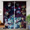 Elegant Room Curtains for Living Room Five Nights Home Interior Curtains 2 Pieces Partition Shades Tulle for Bedroom Curtain