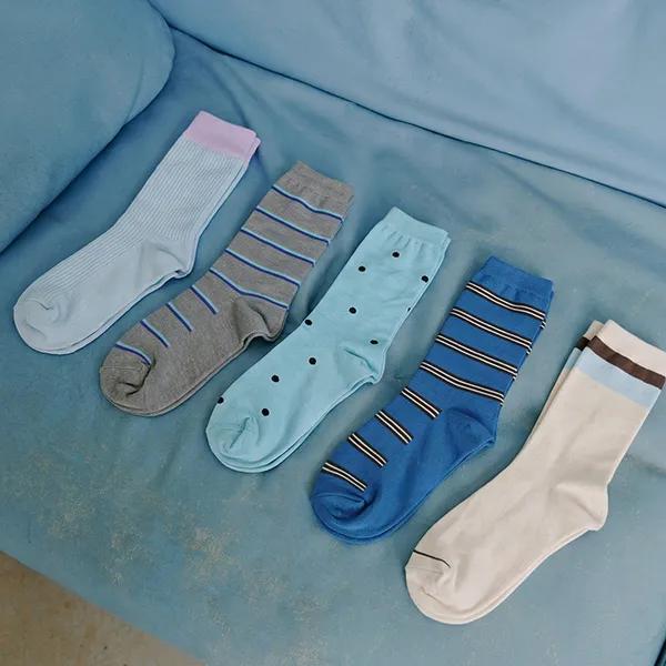 [Gift Set] All Days Palette Socks Women 5P - 02 Blue Haze (Women's Socks/All-Season Socks)