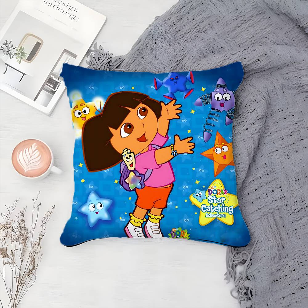

Cute D-Dora Pillow Case Printing Pillowcase Living Room Sofa Cushion Cover Bedroom Room Decor 12x12Inch