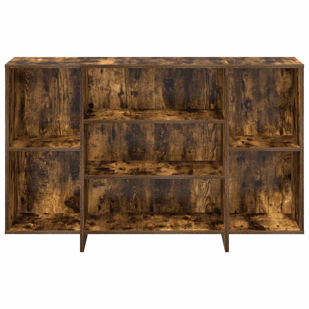 Sideboard Smoked Oak 120 X 30 X 75 Cm Wood Based Material