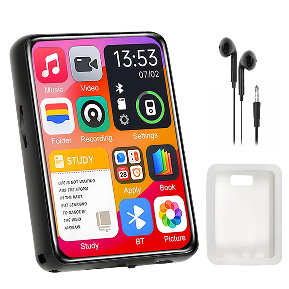 Portable 2.4 Inch Touch Screen MP3 Player Bluetooth Built-in Speaker HiFi Music MP3 32GB Walkman Video Playback Voice Recorder