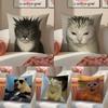 Funny And Interesting Animals Funs Pillow Case Double-Sided Plush Sofa Cushion Covers Organic Breathable Invisible Zipper