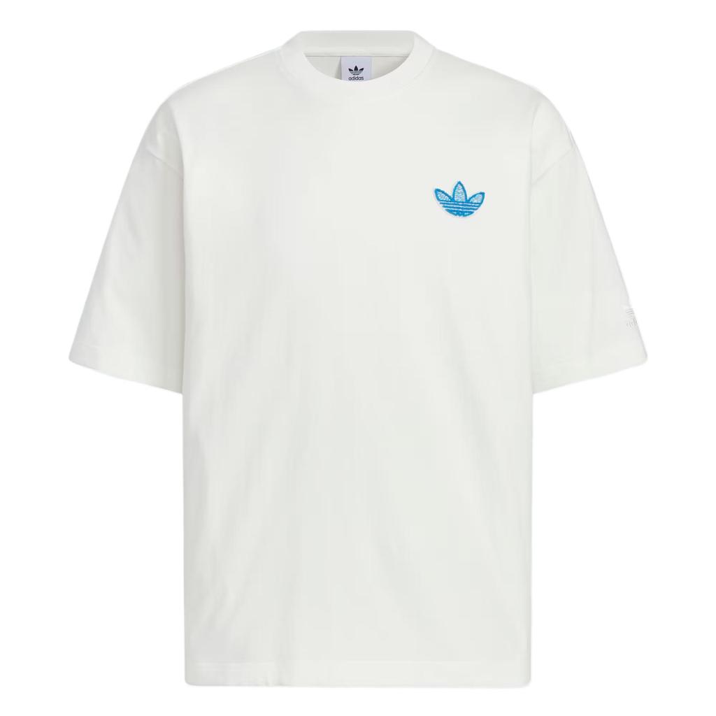 adidas Originals LM TEE Oversized Graffiti Logo T-Shirt White KE5793