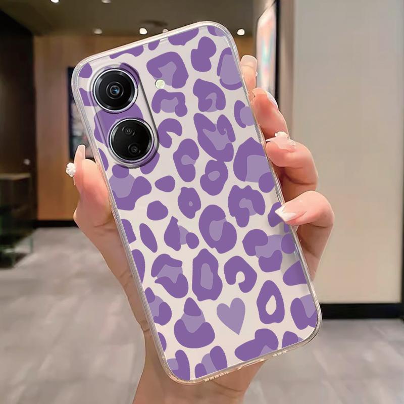 Transparent Phone Case For Poco C65 Redmi Note 15 Pro+ Plus 14C Cover Cartoon Flowers Soft TPU Shockproof Funda Bags Heart Clear