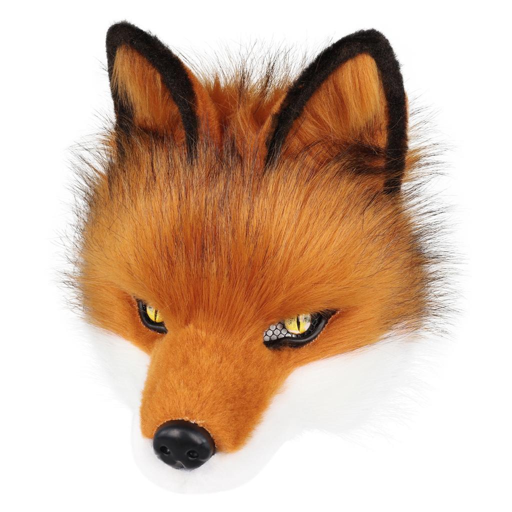 Maschera Canina Peluche Finitura Testa di Lupo Mezza Maschera Singola Testa Abbigliamento Cosplay Fury Indossabile
