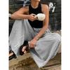 Fashion Striped Elastic Waist Straight Leg Wide Leg Pants Women Elegant Casual Loose Long Pants Spring Autumn Printed Simple Clothing
