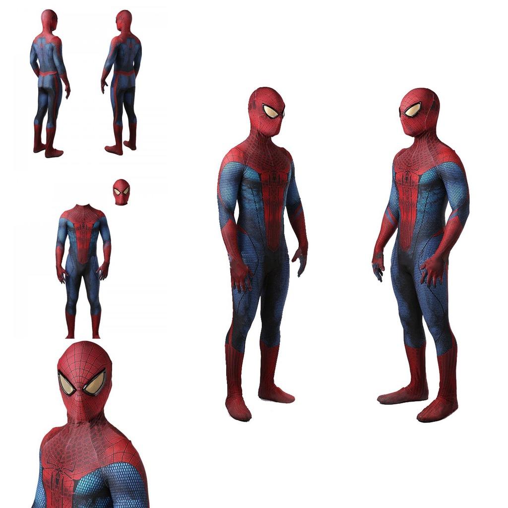 El Asombroso Traje de Spider-man Body de Spandex Azul y Rojo Para Niños y Adultos