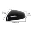 Glossy Black/Carbon Fiber Style Side Rearview Mirror Cover For Ford Fiesta Mk8 2018      2024 Mirror Cap