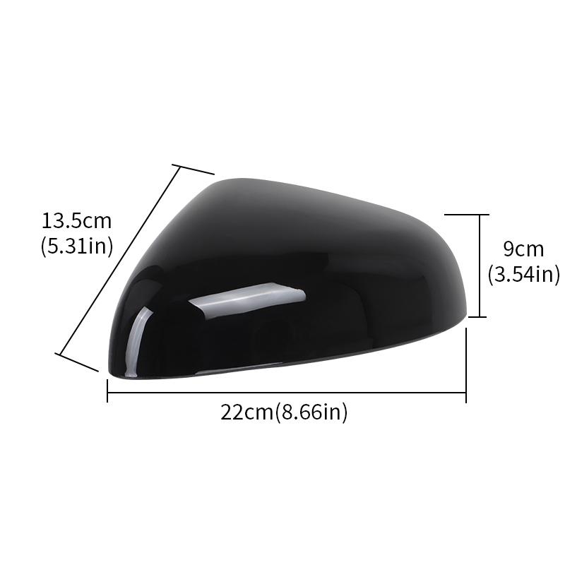 Glossy Black/Carbon Fiber Style Side Rearview Mirror Cover For Ford Fiesta Mk8 2018      2024 Mirror Cap