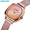 Top Brand New Fashion Trend Rose Gold Mesh Quartz Watch Women's Light Luxury Elegant Personalized Wristwatch
