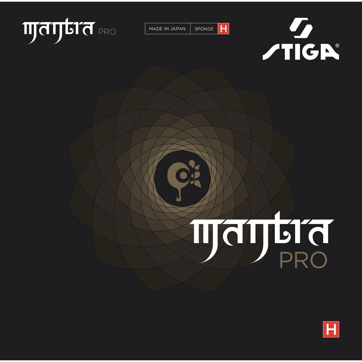 Used STIGA Table Tennis Mantra Pro H Black Thick Rubber Tension Back Soft Control Front Team 1712150119 Black