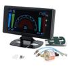 6-в-1 РК-датчик 8000 об/хв Тахометр+40-120℃ Датчик температури води+100 PSI Манометр тиску масла+Датчик температури масла+Напруга+Годинник