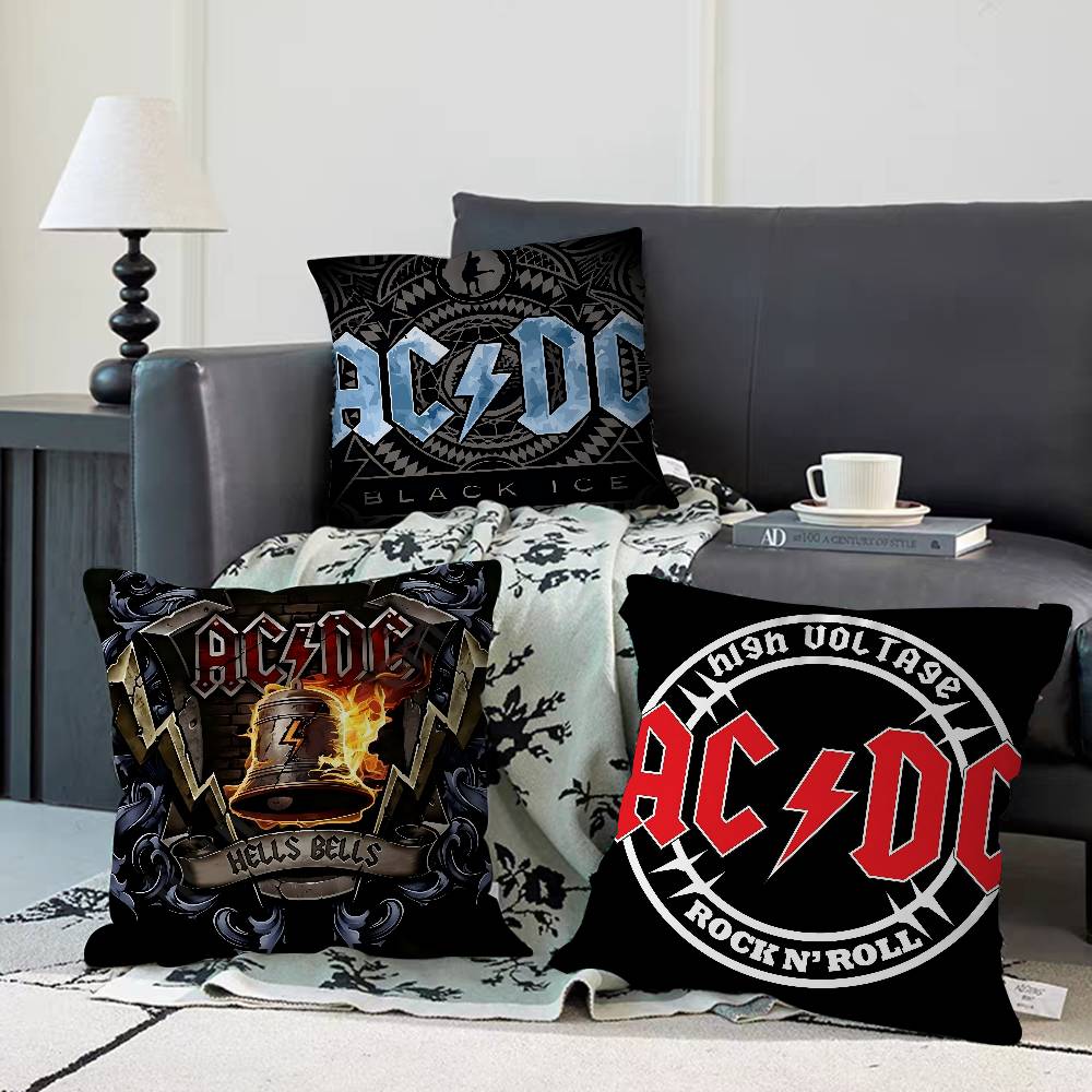 Rock Singer A-AC D-DC Band Pillowcase Toon Gift Cushion Cover Bedroom Home Sofa Chair Seat Decor Pillow Case