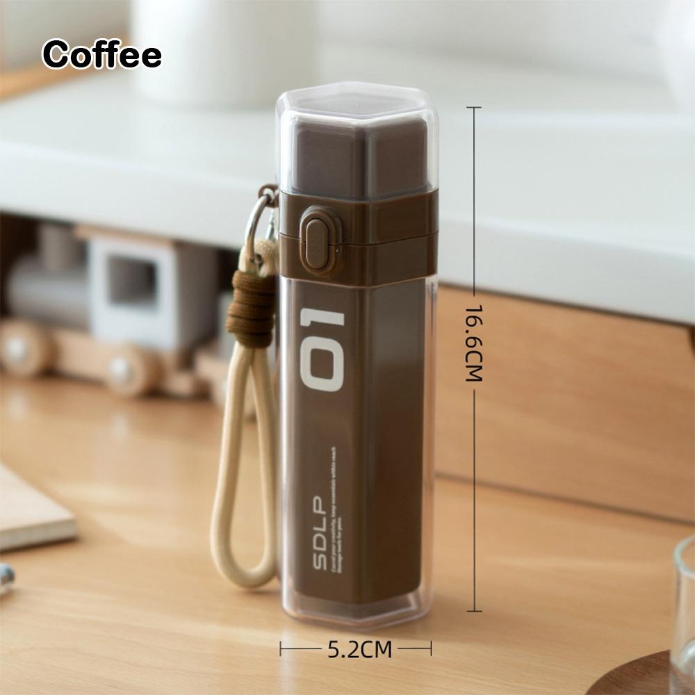 

Plastic Capsule Pencil Box With Lanyard Pen Container New Pencil Case for Students кавовий