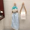 1-10Pcs Jute Rope Tissue Holder Wooden Towel Rack No Drill Paper Towel Organizer Bathroom Storage Shelf Bathroom Organizer Rack