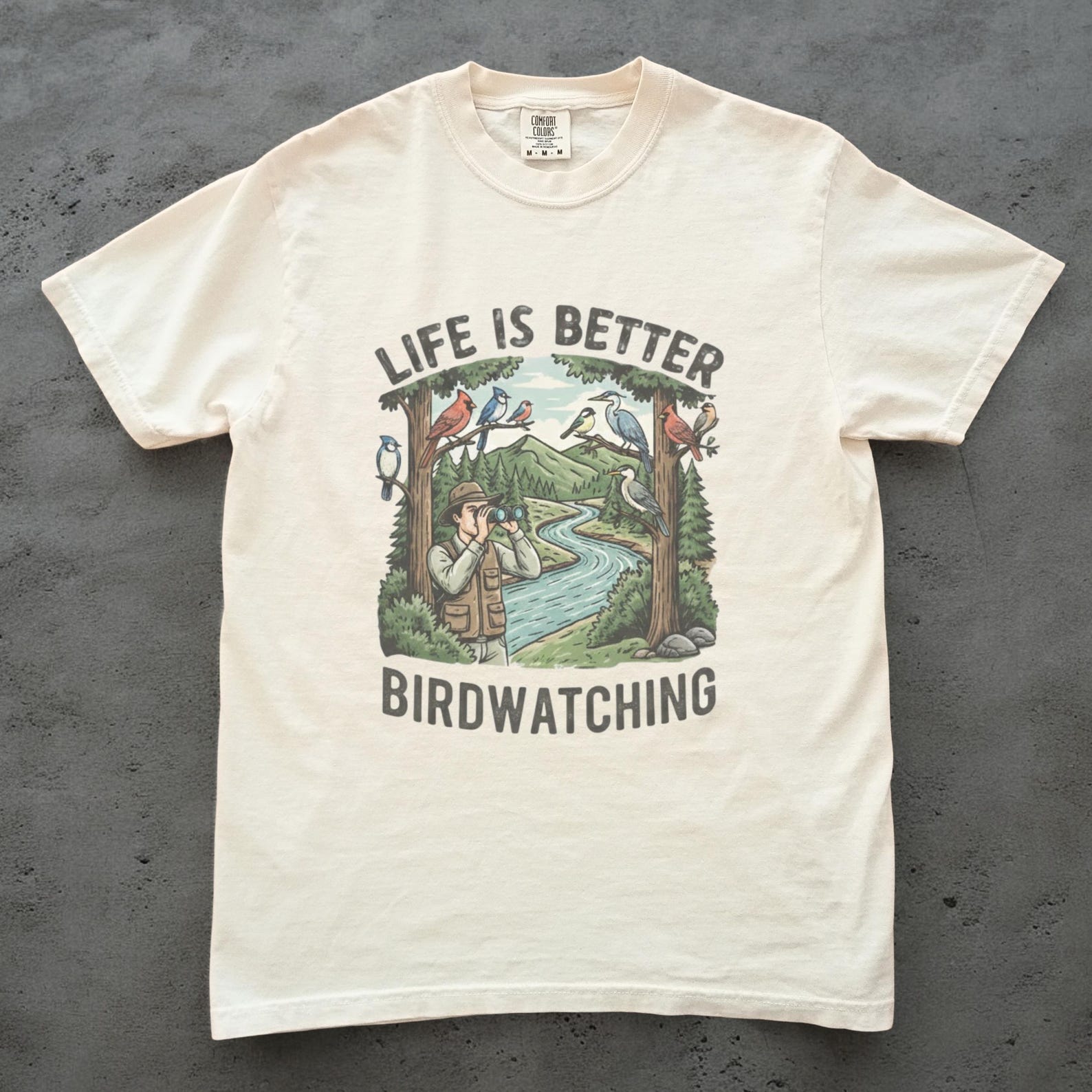 Birdwatching Shirt, Bird Nerd Unisex Tee, Bird Lover Gift, Birding Shirt, Nature Lover Shirt, Bird Watcher Gift, Comfort Colors 2XL