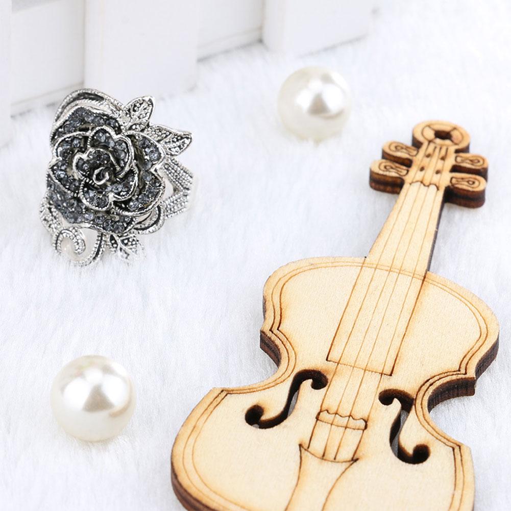 Fashion Rose Flower Pendant Necklace Earrings Finger Ring Lady Party Jewelry Set