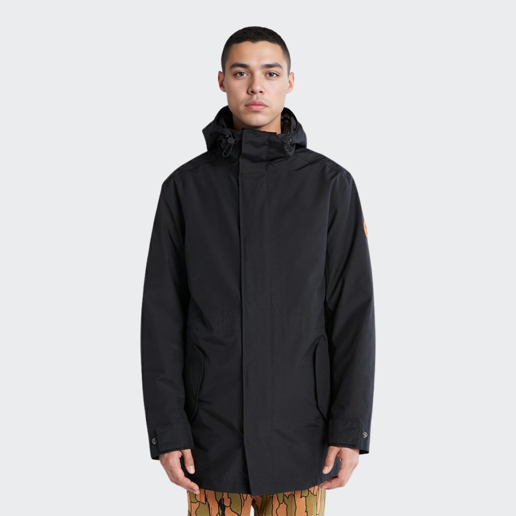 Timberland Solid Color Outdoor Three-In-One Padded Hooded Jacket Men Jackets Black A69MW-001