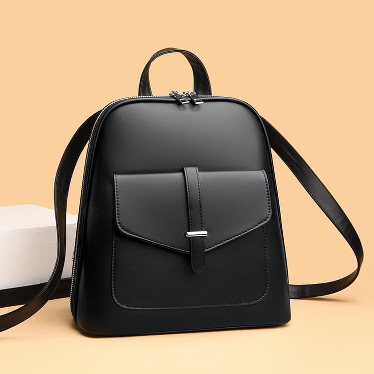 Новый женский ретро повседневный рюкзак 27*11*30cm чёрный