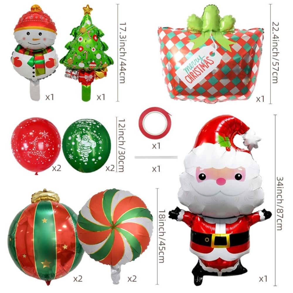 Party Props Christmas Balloon DIY Inflatable Balloon Fashion Xmas Foil Balloons  Holiday Party