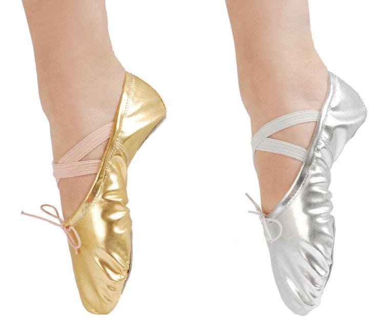 Gold Girls' Ballet & Dance Shoes with Soft Sole