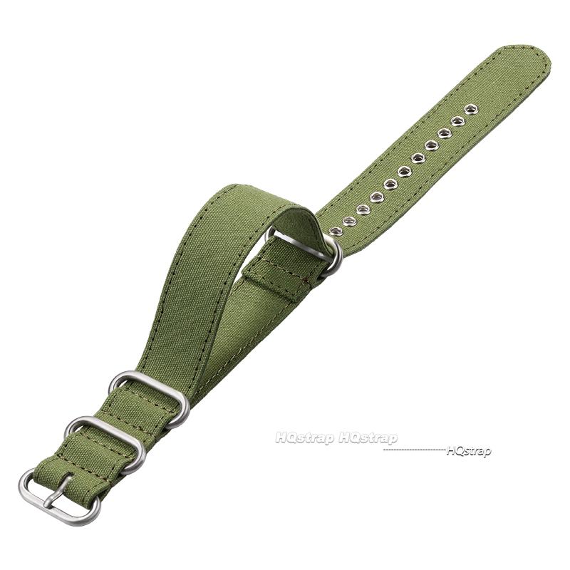 

Nylon Canvas Watch Band 18mm 20mm 22mm 24mm Woven Soft Belt Universal Bracelet for Men Women Sport Replacement Wrist Band 18mm армия зеленый