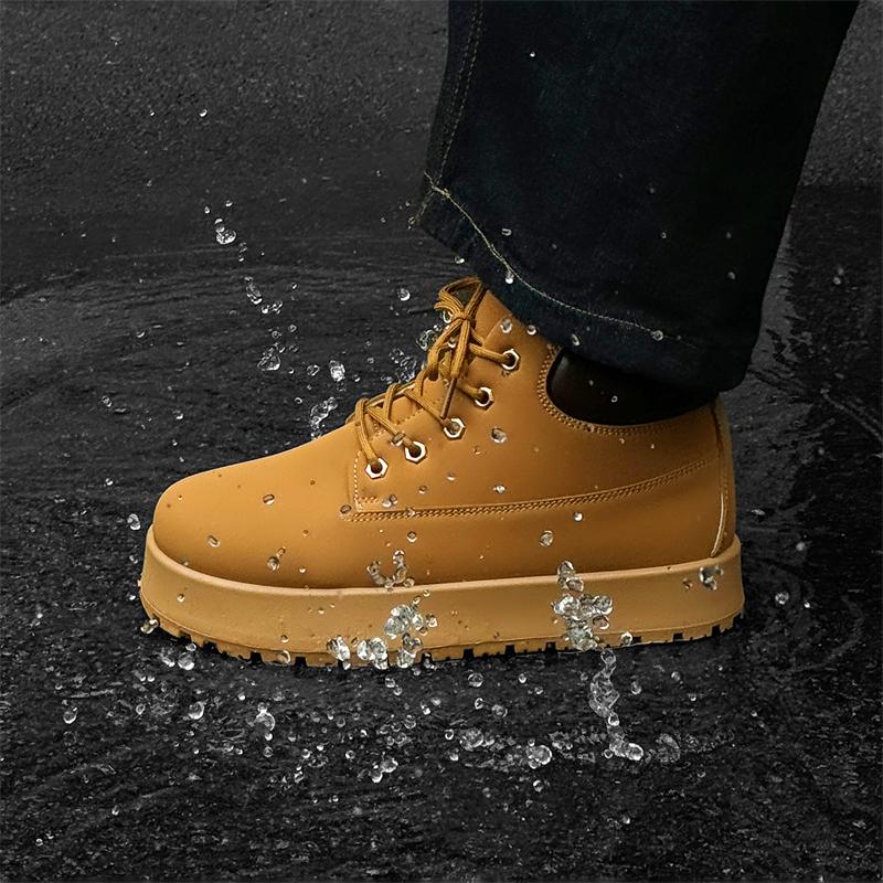 2026 Winter New Versatile Short Boots Outdoor Thick Bottom Thickened Big Head Small Cap Workwear British Style