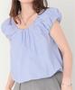 Titibait Cropped Balloon Silhouette Top AFXP4341 L Blue Women's