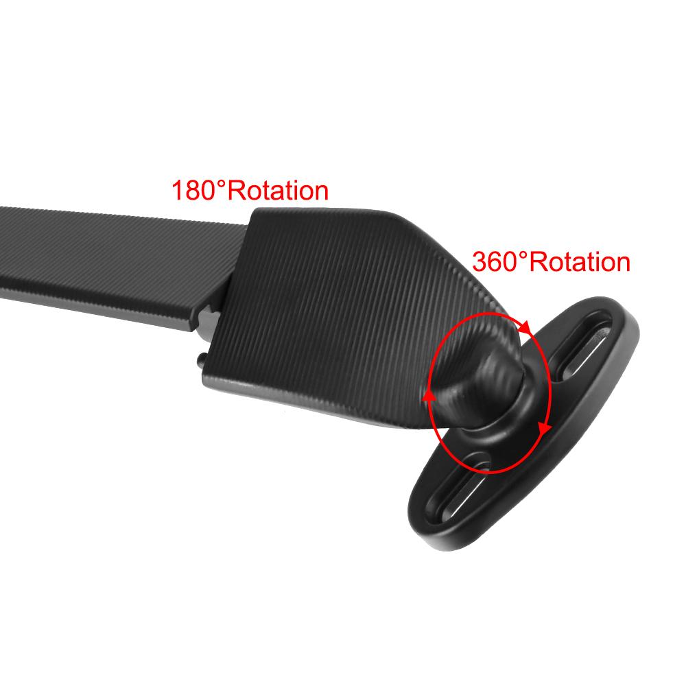 1 Pair Rotating Rearview Mirror Motorcycle Mirror Modified Wind Wing Adjustable for Honda Kawasaki Ninja Suzuki Yamaha Ducati