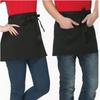 Black Short Half Waist Apron Hot Sale Breathable Unisex Short Apron Cotton Cloth Brown Waiter Half Waist Apron Cafe