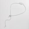 Light Luxury Snake Chain Adjustable Necklace Fashionable Y2K Pearl Heart Pendant Long Neckpiece