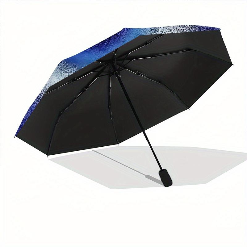 1pc Eye Iris Automatic Open/close Folding Compact Umbrella, 8-Rib Sturdy Canopy, Lightweight Portable, Everyday Use, Gift, Outdoor Umbrella, Travel Es