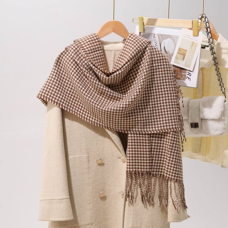 Kaszmir Zima Kobiety Kratka Ciepłe Miękkie Damskie Szaliki damskie Hiver Luxe Frędzle Damskie Bufandas szalik chusta owijka moda