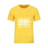 Men S T Shirts Cotton Short Sleeve O Neck Yes I Am A Geek Girl Deal