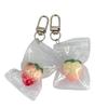 Elegant Strawberry Phone Charm Pendant Ornament In Clear Packaging Designs for Fashionable Youth Stylish Outfits