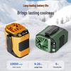 Portable Rechargeable Neck and Waist Fan with Large Capacity, Outdoor Lighting, and Long Battery Life