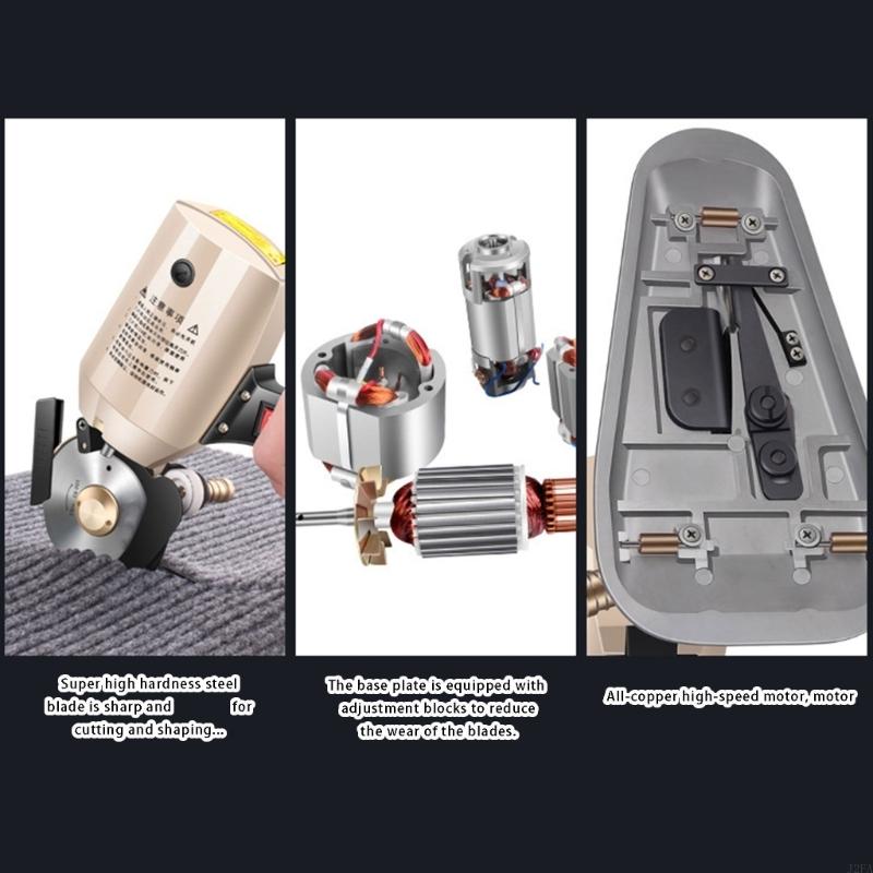 Electric Cloth Cutting Machine With 3Meter Powering Cord Electric Circular Fabric Cutter For Sewing Fabric Tailoring