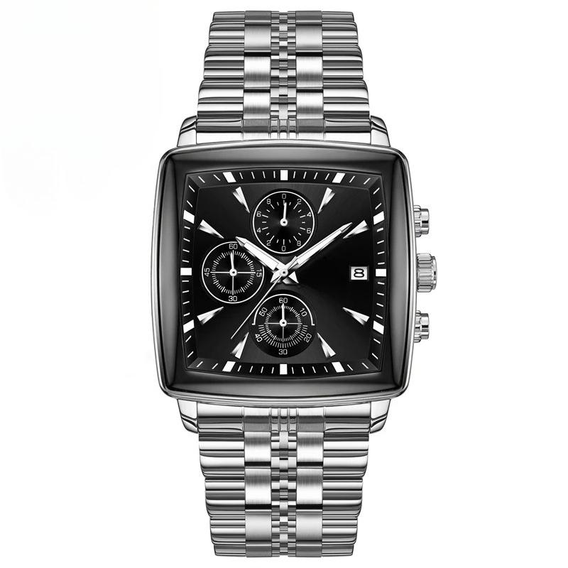 Men's Watches Luminous Waterproof Stainless Steel Chronograph Date Military Quartz Watch