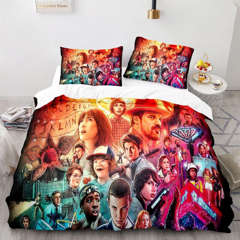 American Drama Terror TV Girl Eleven Wallpaper Digital Printing Bedding Set Duvet Cover Comforter Bed Youth Kids Girl Boys Gift
