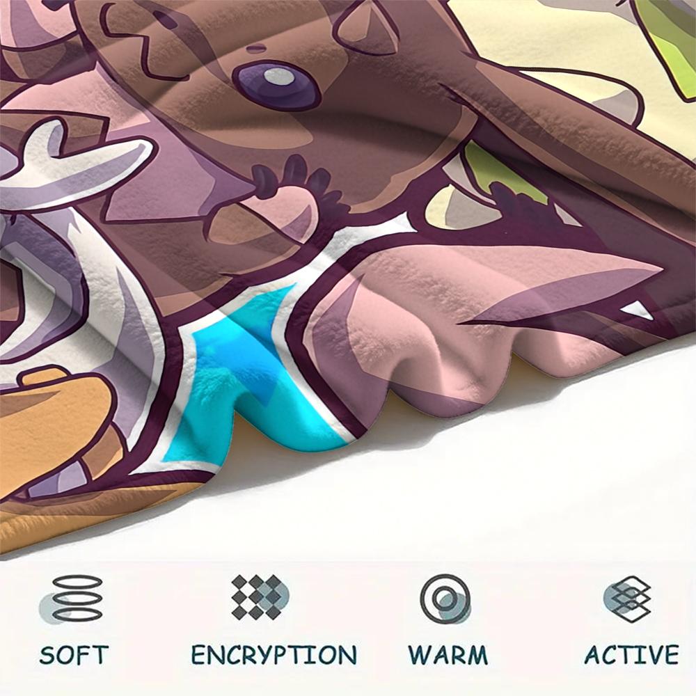 Digimon Drömsk Illustration Filt, Digimon Fläkt Mysig Pläd, Perfekt Gåva