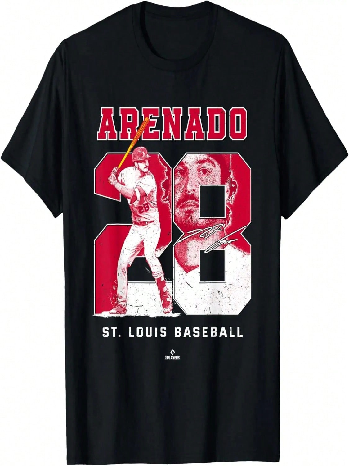 Number And Portrait Nolan Arenado St Louis MLBPA T-Shirt S разноцветный
