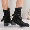 Sewing Ankle Modern Boots Square Heel Slip-on Ladies Shoes On Sale  Brand Spring/autumn Square Toe Low Heel Women's Boots
